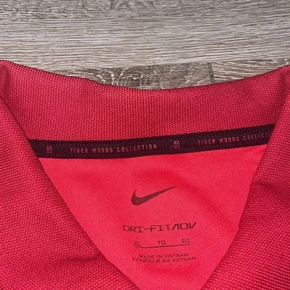 Nike Tiger Woods Design Golf Polo Shirt Red XL El Cardinal